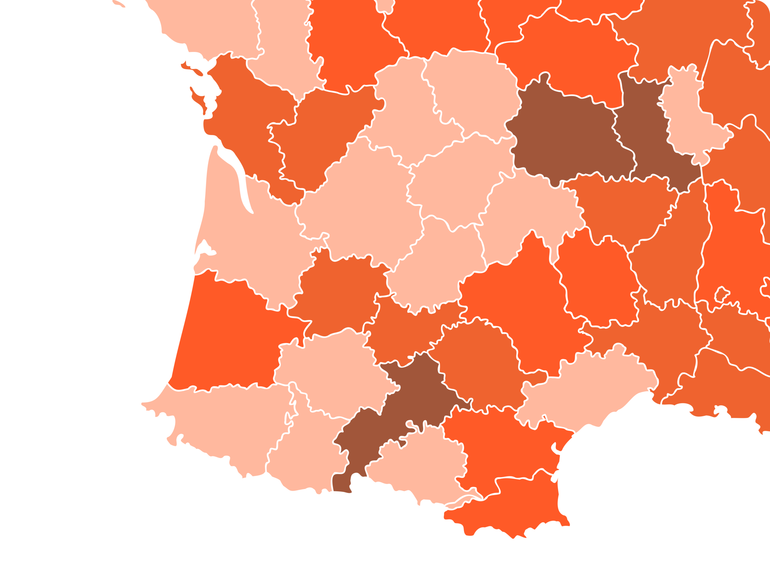 Carte zoomée des agences Construction Horizontale